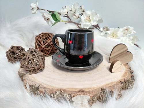 Wyjątkowa, ręcznie malowana filiżanka espresso 100 ml bulterier
